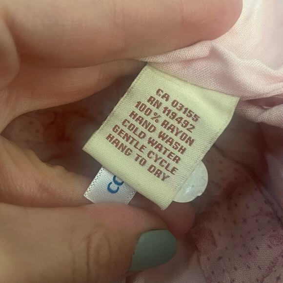 April Cornell Infant Aimee Floral Flare Dress 0-6M Pink Short Sleeve Ruffle - Picture 8 of 8